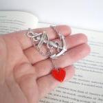 Silver Anchor Necklace - You Anchor My Heart -..